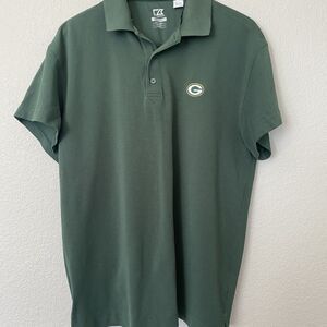 Green Bay Packers Polo XL Cutter And Buck Embroidered Logo Green